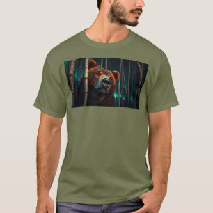 Camiseta Urso Grizzly na Floresta