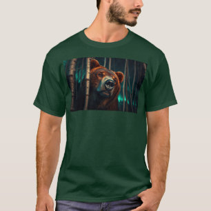 Camiseta Urso Grizzly na Floresta