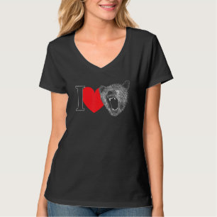 Camiseta Urso Grizzly Para Mulheres Homens Irmã Pai Irritad