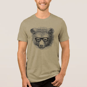 Camiseta Urso hipster com Óculos