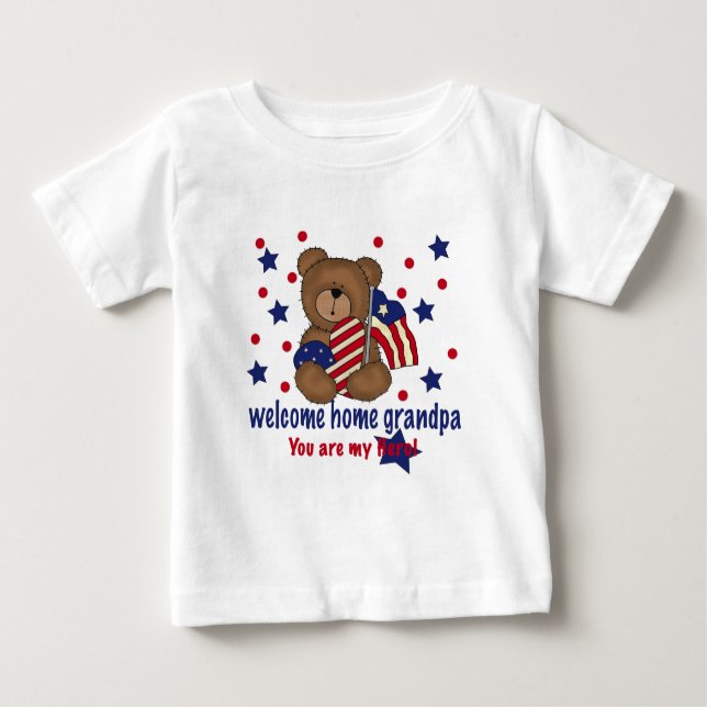 Camiseta Urso Home bem-vindo do vovô (Frente)