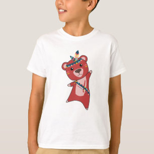 Camiseta Urso Indiano Fashing Ursinho Feather Cuja Pena É F