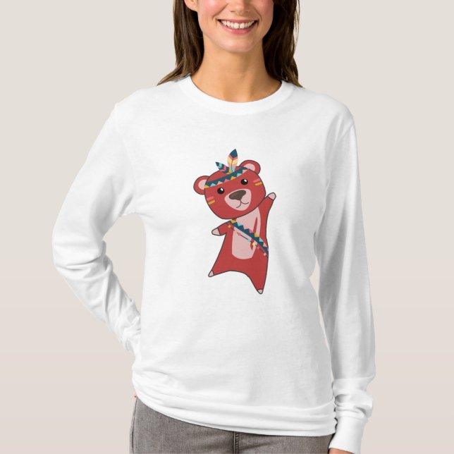 Camiseta Urso Indiano Fashing Ursinho Feather Cuja Pena É F (Frente)