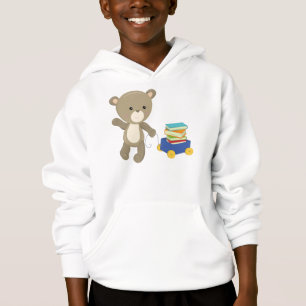 Camiseta Urso Indo Para A Escola, Urso Marrom, Urso Bonito,