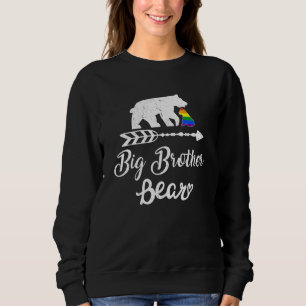 Camiseta Urso Irmão Mais Velho Lgbt Lgbtq Arco-Íris Orgulho