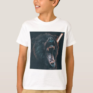 Camiseta Urso Irritado Dente Urso Negro