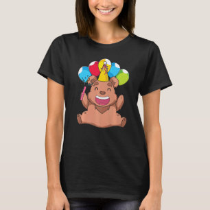 Camiseta Urso-Jufo-Urso-Marrom da Floresta festa de anivers