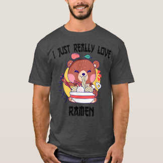 Camiseta Urso Kawaii come Raquim Japonês Bons
