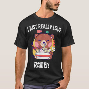 Camiseta Urso Kawaii come Raquim Japonês Bons