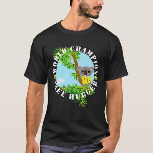 Camiseta Urso Koala, campeão mundial de árvores Hugger