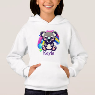 Camiseta Urso Koala Personalizado e Arco-íris