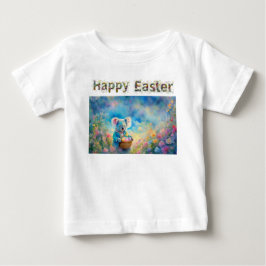 Camiseta Urso Koala segurando uma cesta de ovos de Páscoa
