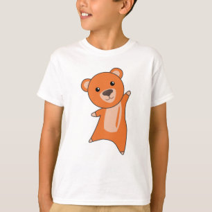 Camiseta Urso Laranja Urso Colorido Urso Corante Ursinho