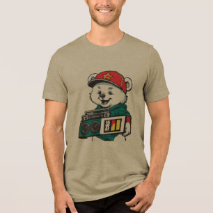 Camiseta Urso legal com Camisa-T da Caixa de Boombox