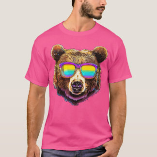 Camiseta Urso Legal com Óculos de Sol Hipster Animal para u