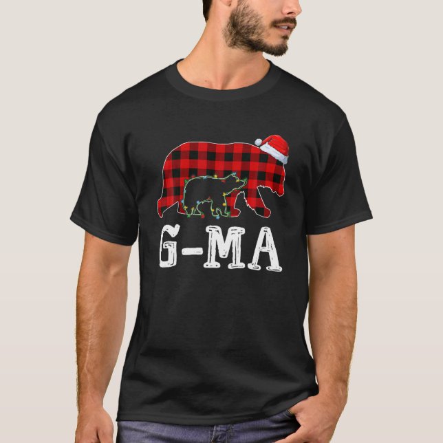 Camiseta Urso Mãe Vermelho G-Xadrez (Frente)