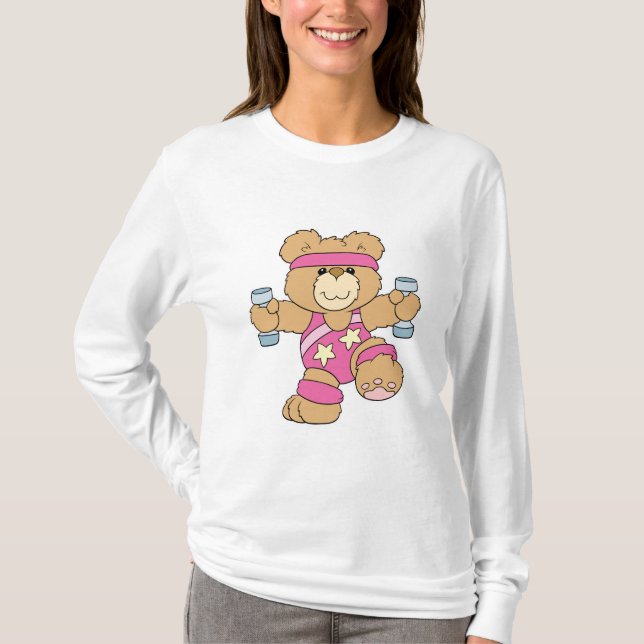 Camiseta Urso Malhação de exercício bonito (Frente)