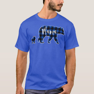 Camiseta Urso Mama com um Cheque preto de Buffalo de 1 Cub