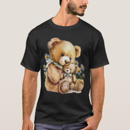 Camiseta Urso Mama Suave, Urso Pai Com Urso Bebê
