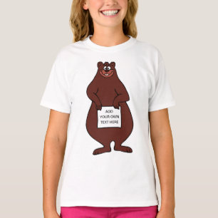 Camiseta Urso Marrom Engraçado