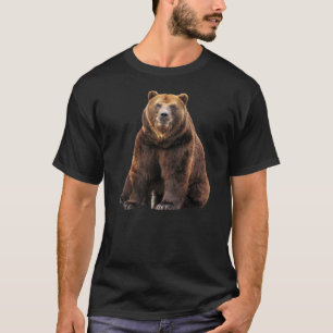 Camiseta Urso-marrom-negro-americano-negro do Alasca