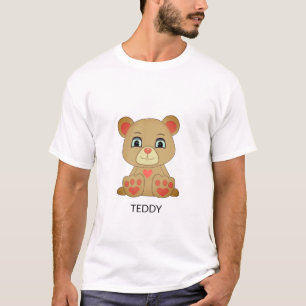 Camiseta Urso moderno e Coração