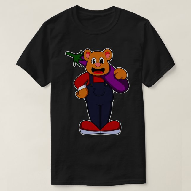 Camiseta Urso na Farmer com a EggPlant (Frente do Design)