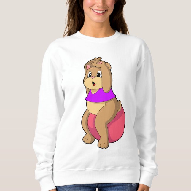 Camiseta Urso na Malhação com a bola de Exercício.PNG (Frente)