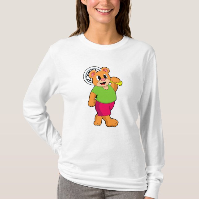 Camiseta Urso na Tênis com suporte Tênis (Frente)