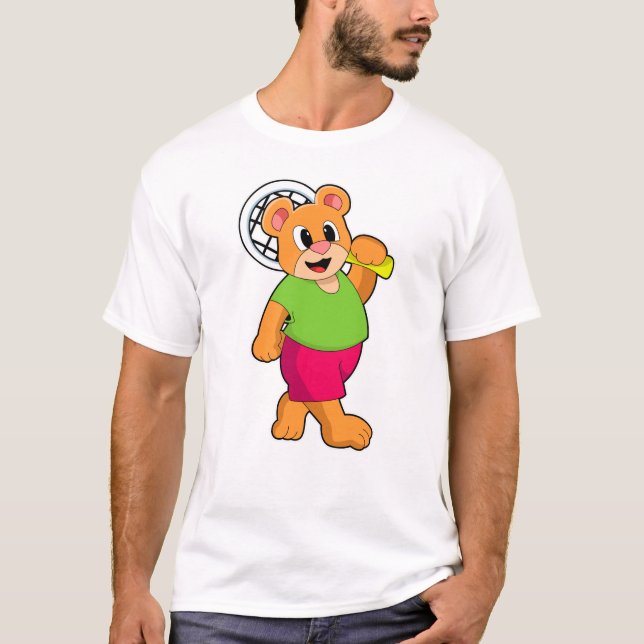 Camiseta Urso na Tênis com suporte Tênis (Frente)