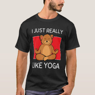 Camiseta Urso Namaste Fofo Eu Só Realmente Gosto de Yoga Pi