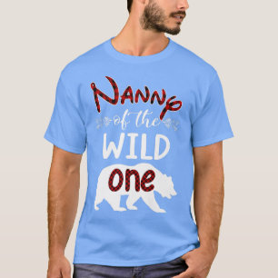 Camiseta Urso-Nanny Da Boca-Xadrez Vermelha Engraçada De 1r