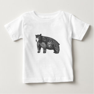 Camiseta Urso Negro da Madeira Artística