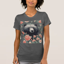 Camiseta Urso Negro do Alabama, bonito cercado por Camellia