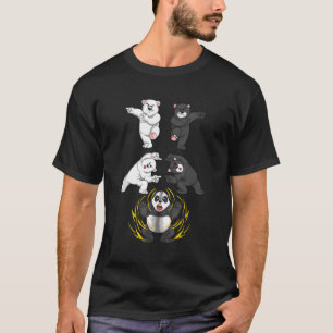 Camiseta Urso Negro E Branco Em Fusão De Panda