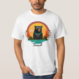 Camiseta Urso Negro no colar nativo americano
