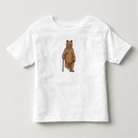 Urso no Baseball com Baco de Beisebol