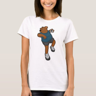 Camiseta Urso no Jogador de Andebol com o Handball