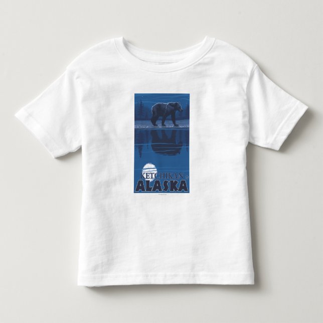 Camiseta Urso no luar - Ketchikan, Alaska (Frente)