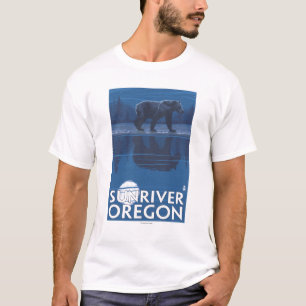 Camiseta Urso no luar - rio de Sun, Oregon