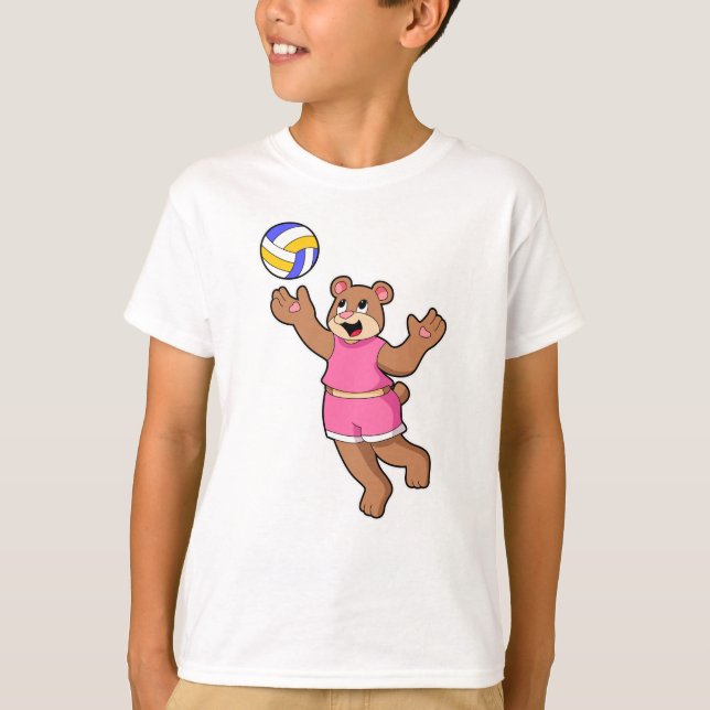 Camiseta Urso nos Esportes de Voleibol (Frente)
