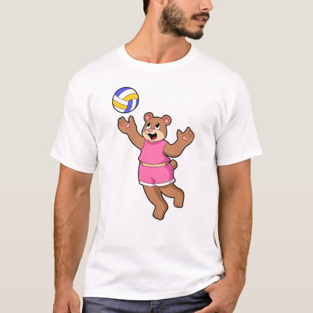 Camiseta Urso nos Esportes de Voleibol (Frente)