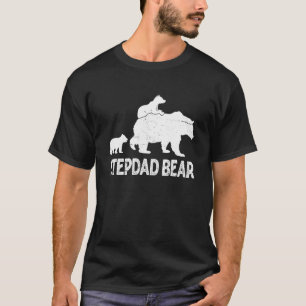 Camiseta Urso Padrasto 2 Filhotes Padrasto 2 Crianças Para 