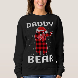 Camiseta Urso pai Dabitando Do Natal Pajama Com Papai Noel