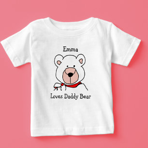 Camiseta Urso Pai de Amor Branco e Preto
