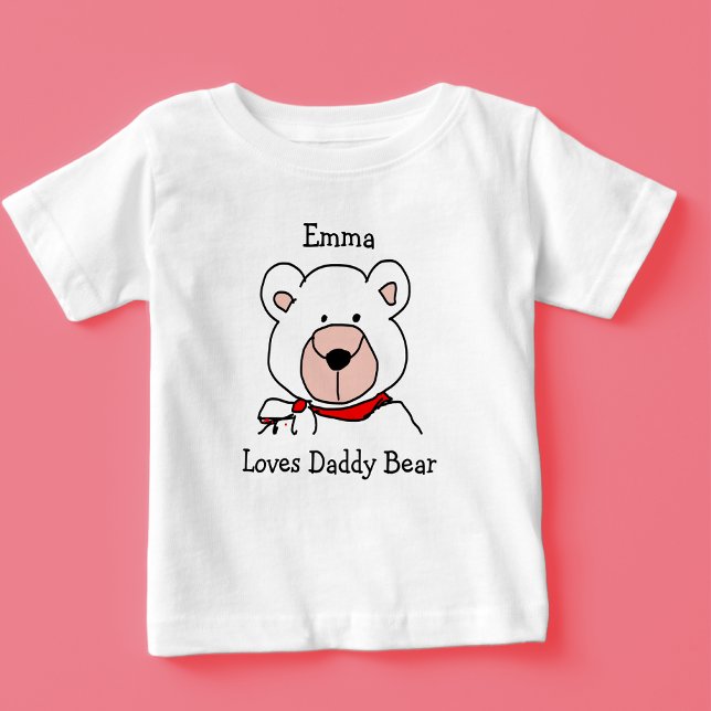 Camiseta Urso Pai de Amor Branco e Preto (Criador carregado)