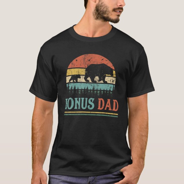 Camiseta Urso Pai De Bonus Para Homens Papá Pai Engraçado (Frente)