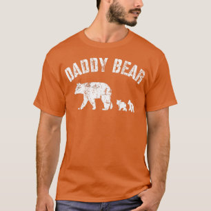 Camiseta Urso Pai Vintage com 2 filhotes Pai Padre Papá