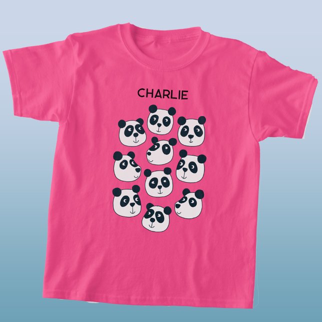 Camiseta Urso Panda Bonito (Fun personalized name Giant Panda t-shirt)
