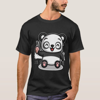 Camiseta Urso-Panda Concha Rosa-Rosa-Rosa-Bonito